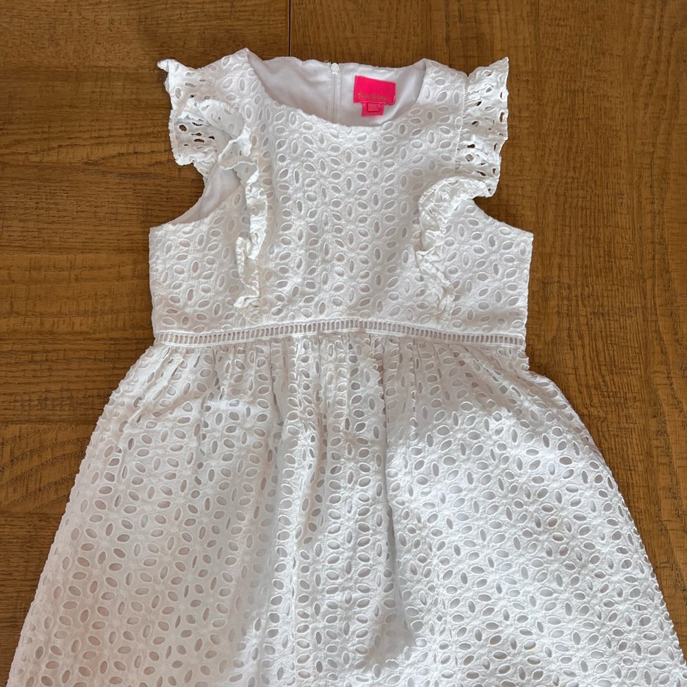 Lilly Pulitzer white ruffle eyelet dress